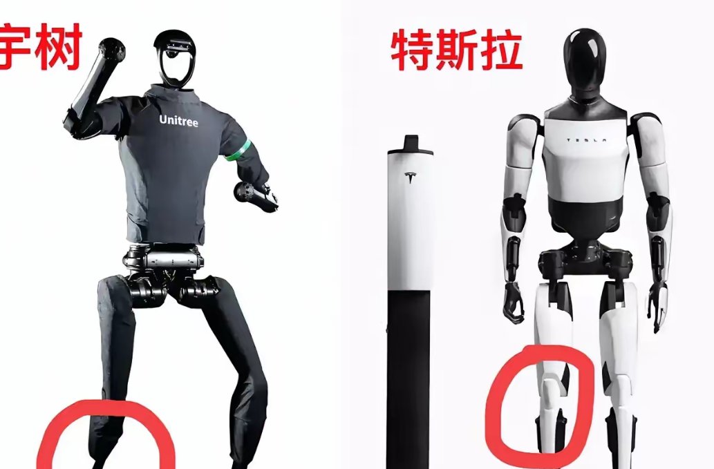 为什么宇树科技的机器人站立时,膝盖不能像人类那样保持直立?