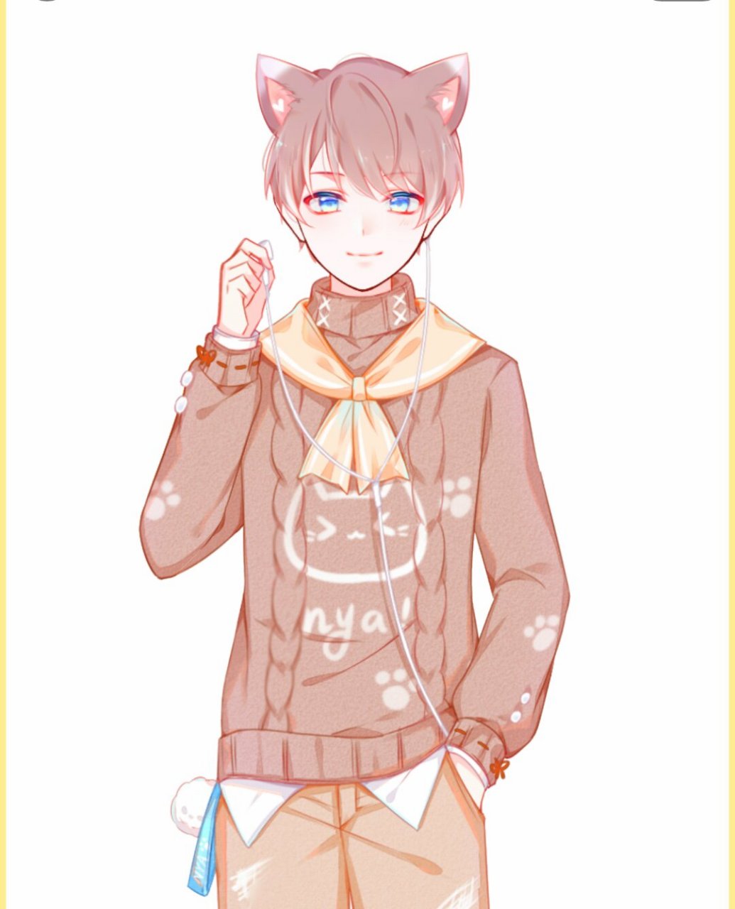 触漫人物图片之:猫系一暖 是28z的男生z套哦