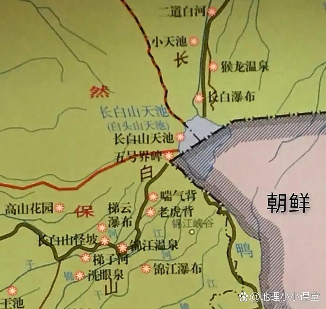 长白山脉地图图片