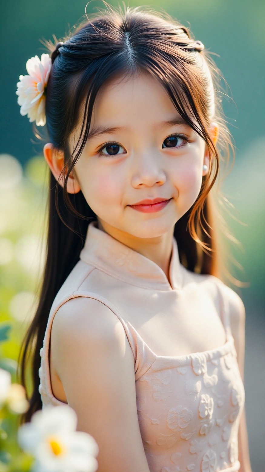 这小姑娘,笑起来真有感染力,就像春天的阳光,温暖又明媚,像美丽的花儿