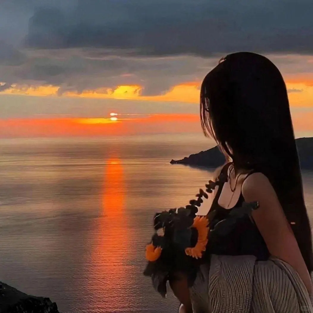 落日背影情头,小众ins风