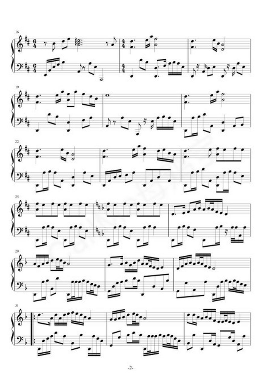 清心音·乱魄抄钢琴谱