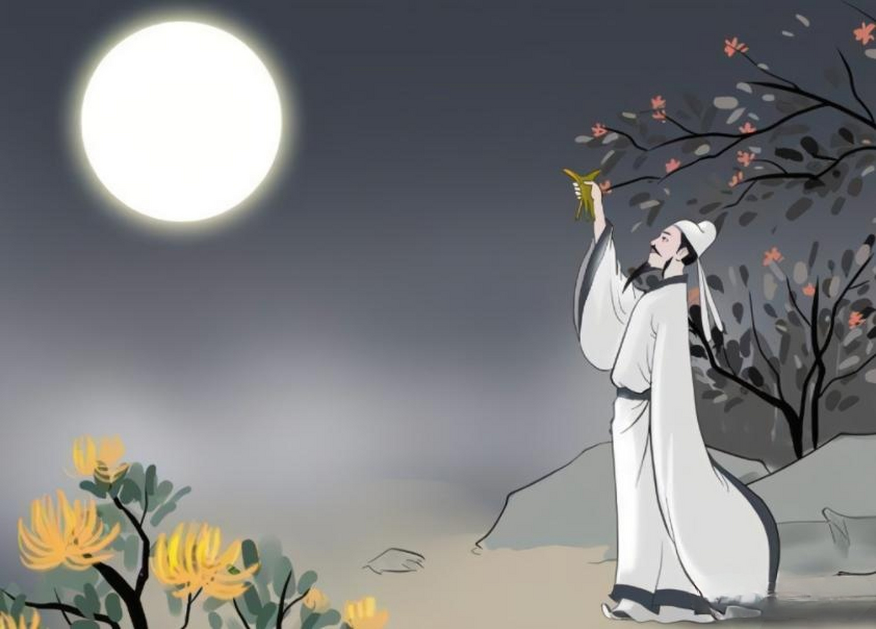 举杯邀明月,对影成三人.