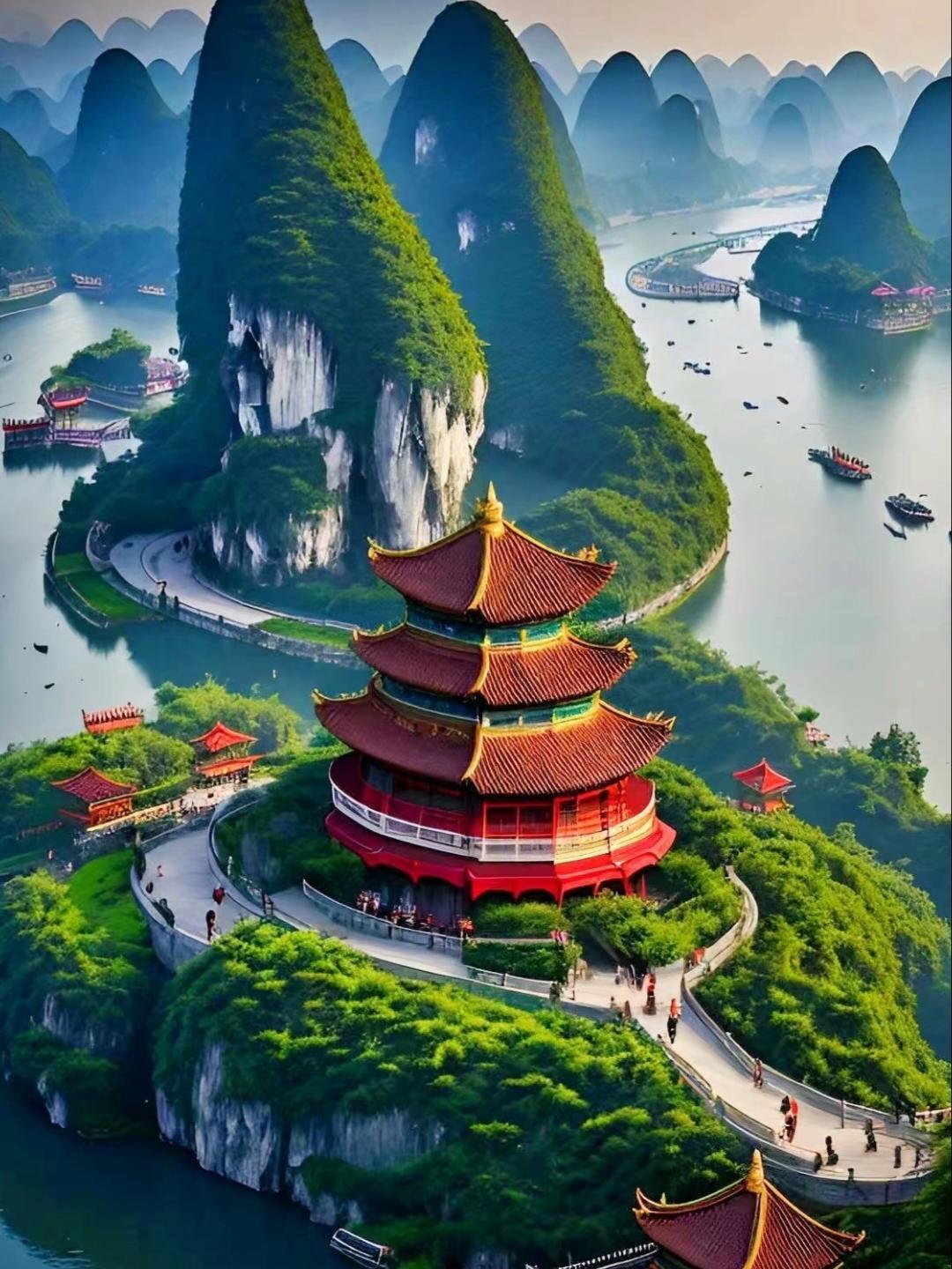 肿瘤防治知多少# 9015 中国风建筑,古色古香的亭子,每一层檐角都