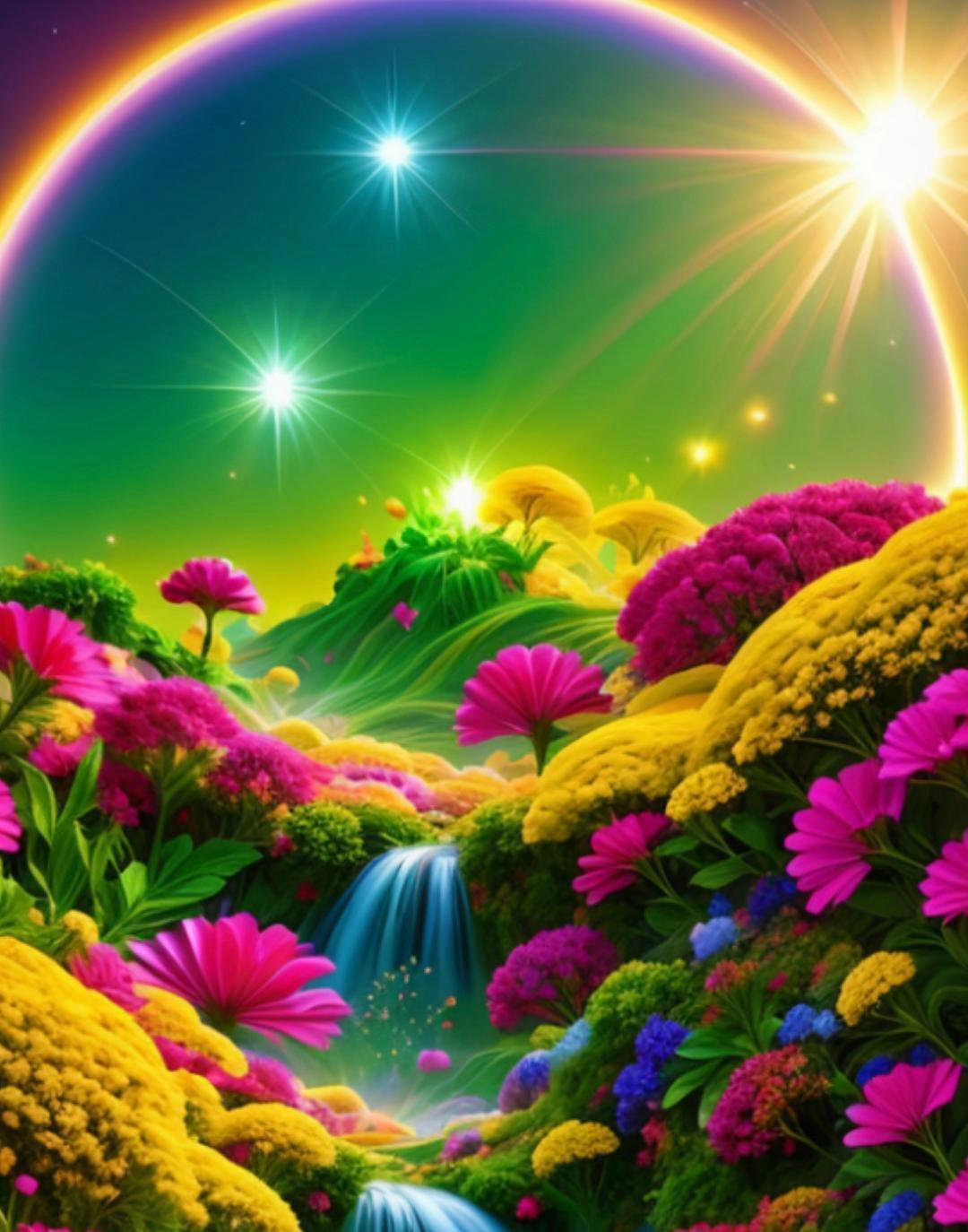 优质作者榜#  94彩色花海与蓝色天空的浪漫邂逅94  在这个阳光