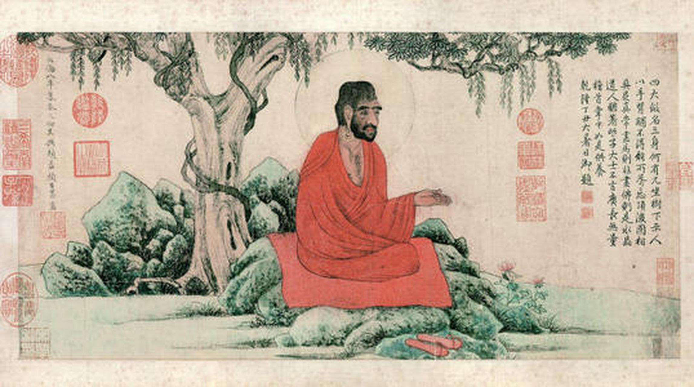 文物有话说##文化艺术展##钱途挑战#《红衣罗汉图》是元代书画家赵孟
