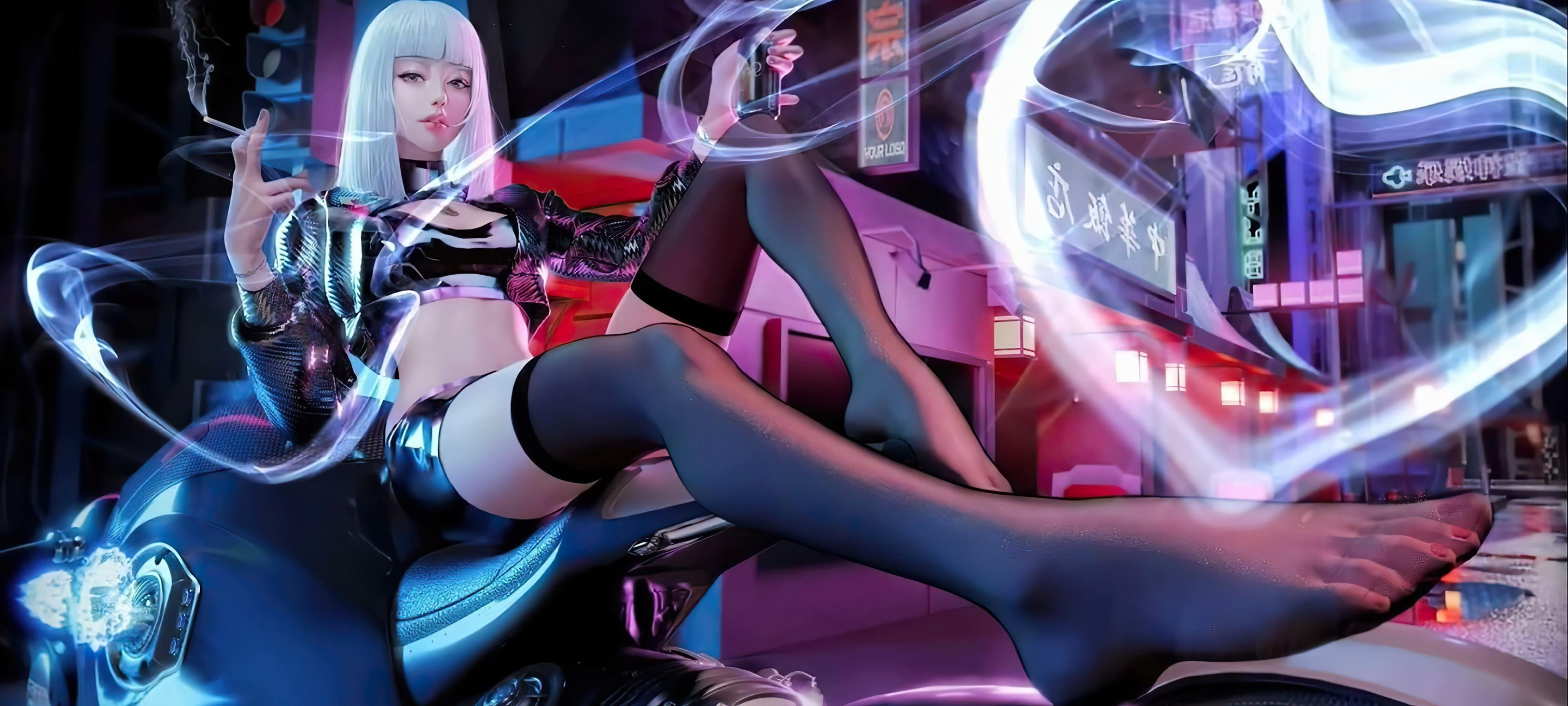 赛博朋克风嗨丝小姐姐[滑稽]#二次元# #动漫# #二次元美图