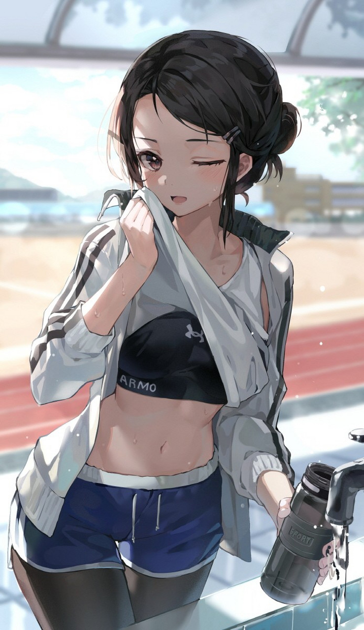 刚运动完,有点热#二次元# #二次元美图