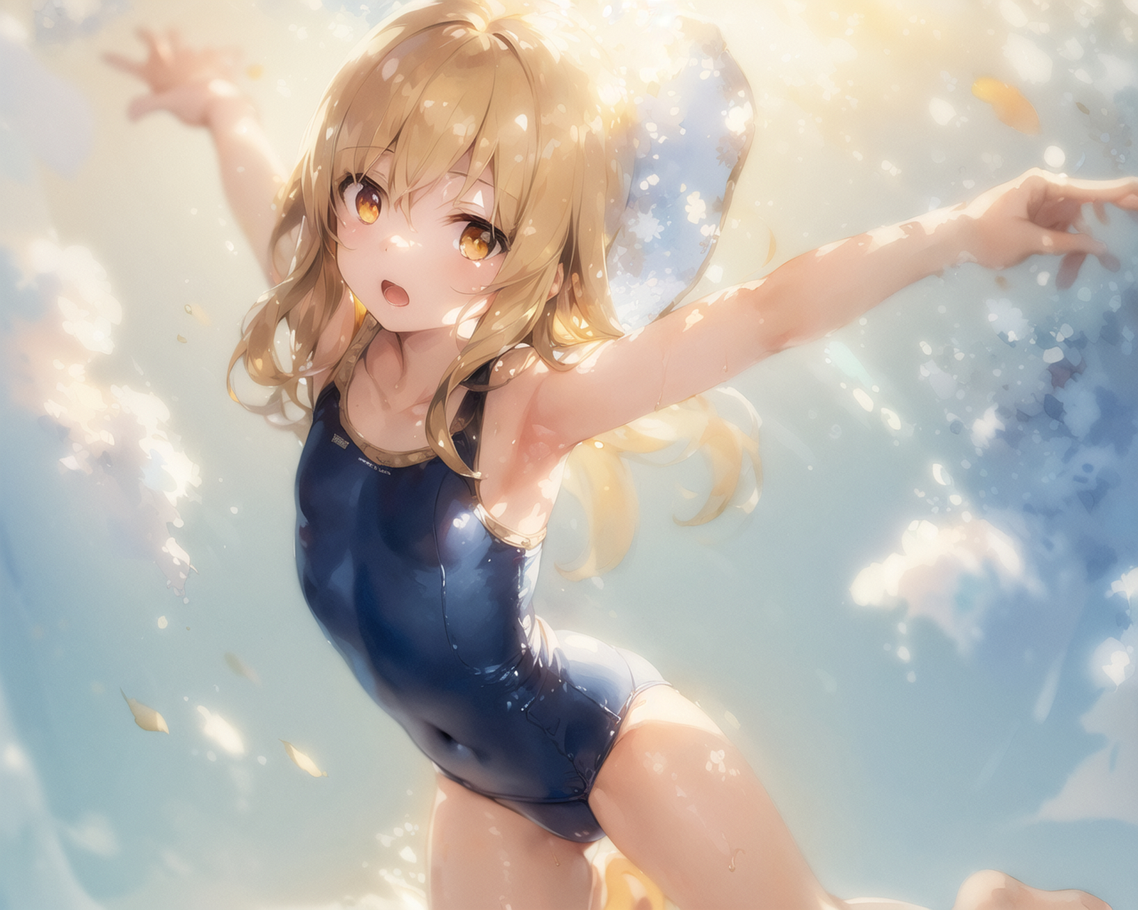 泳装水下世界#ai绘画# #二次元# #二次元美图