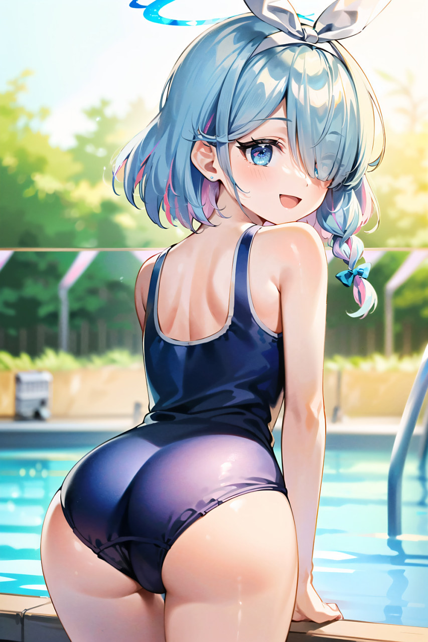 要来一起游泳吗?[滑稽]#二次元# #动漫# #泳衣