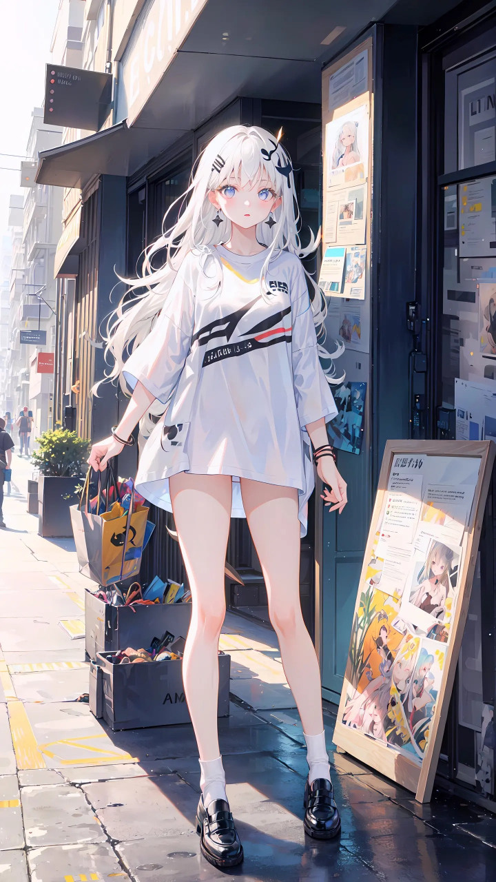 白发长腿姐姐#二次元# #ai绘画# #二次元美图