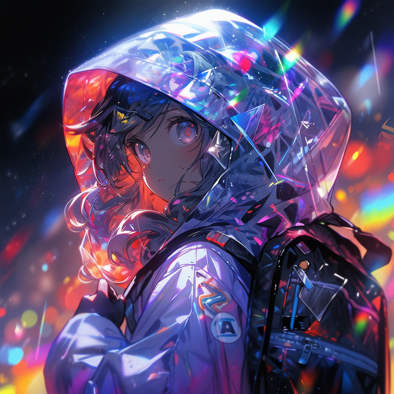 光影交织的少女#ai绘画# #二次元美图# #二次元