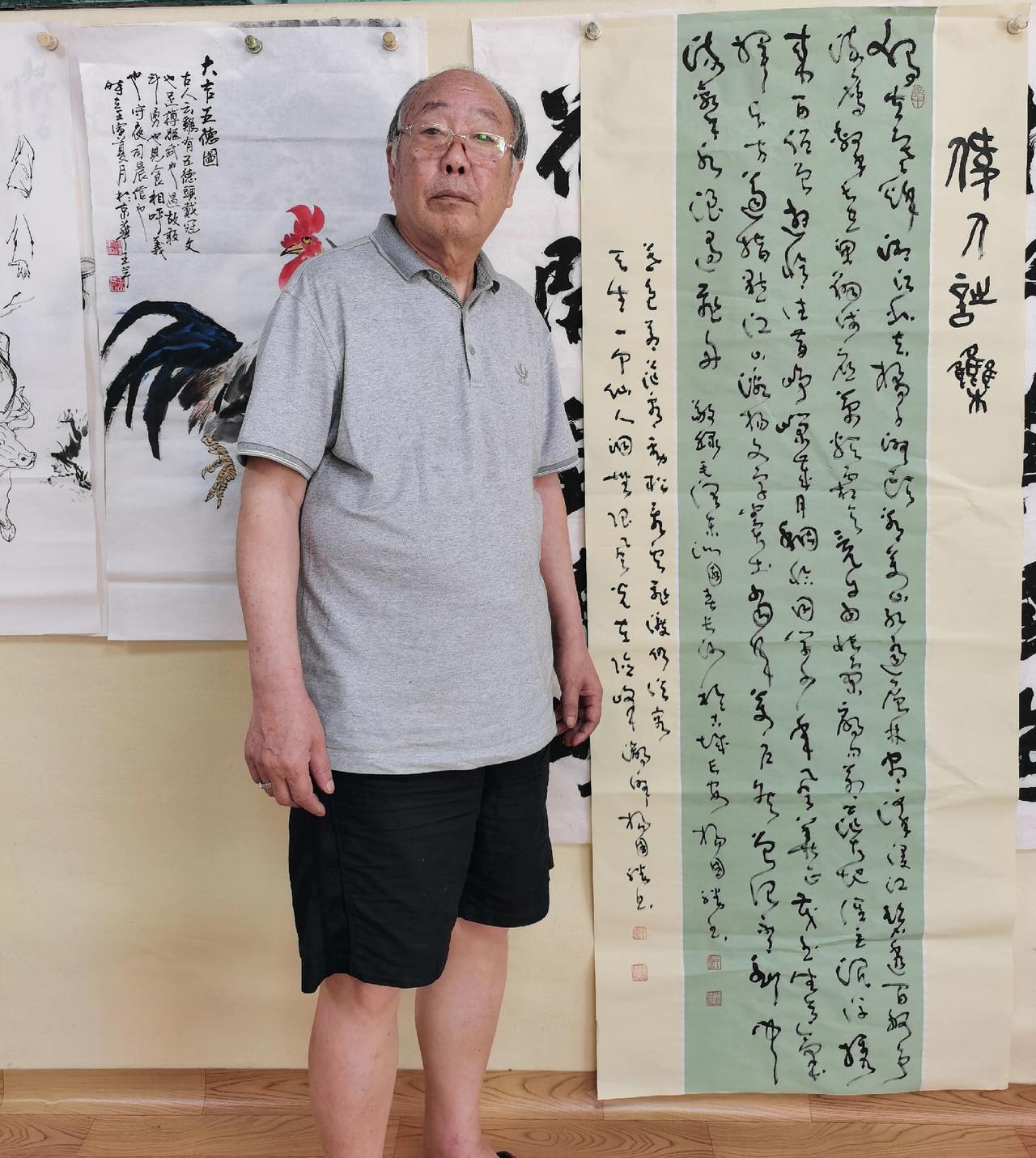 杨国胜老师以国展级别的严谨,挥洒自如地铺陈草书艺术