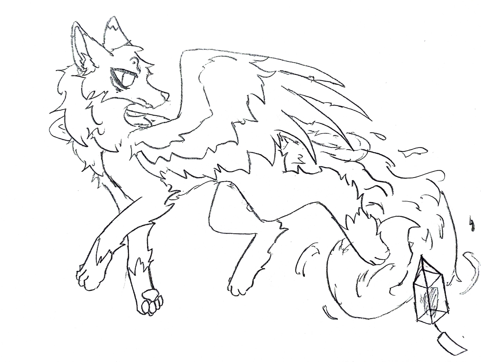 困兽犹斗简单画小狼崽子线稿裂空爪怎么画