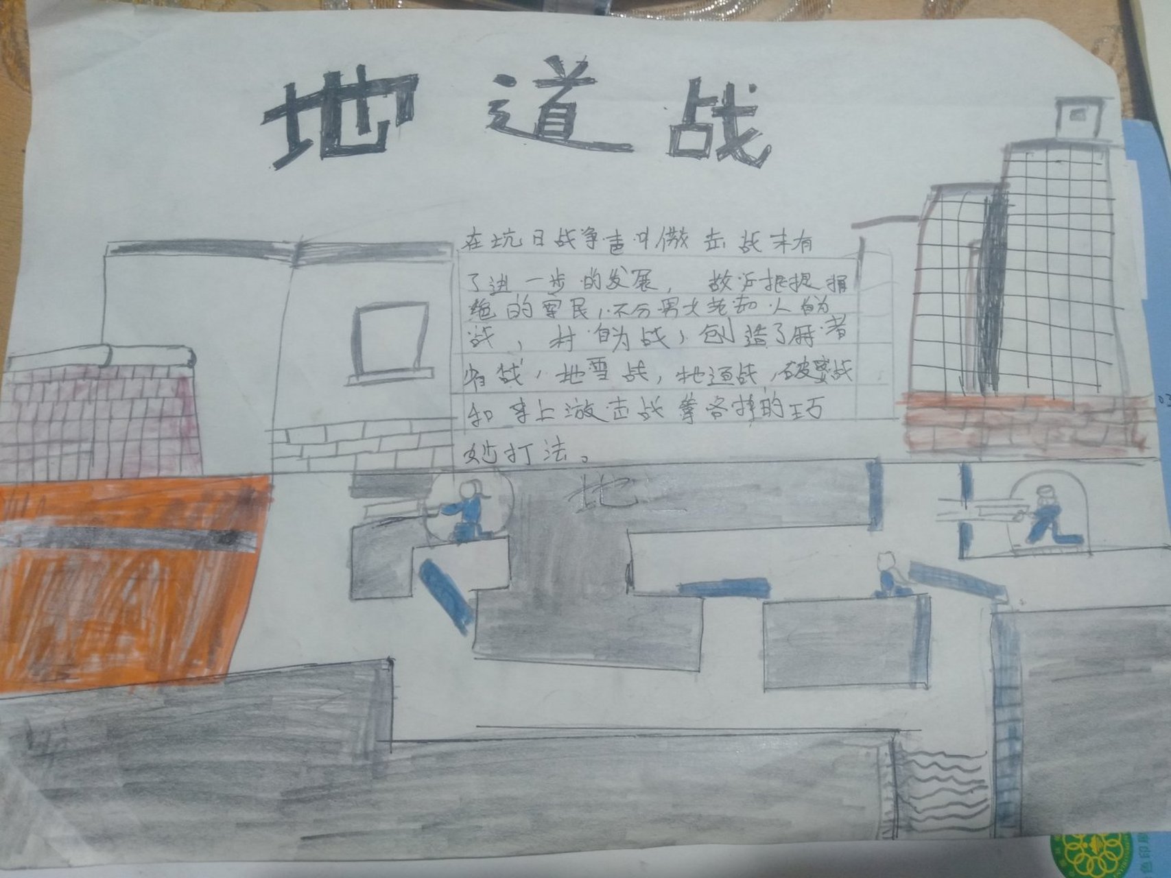 地道战的手抄报.
