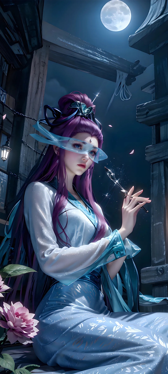 跨年创作挑战赛#秦时明月:月神 妩媚 ai 壁纸月神是一位神秘且陈