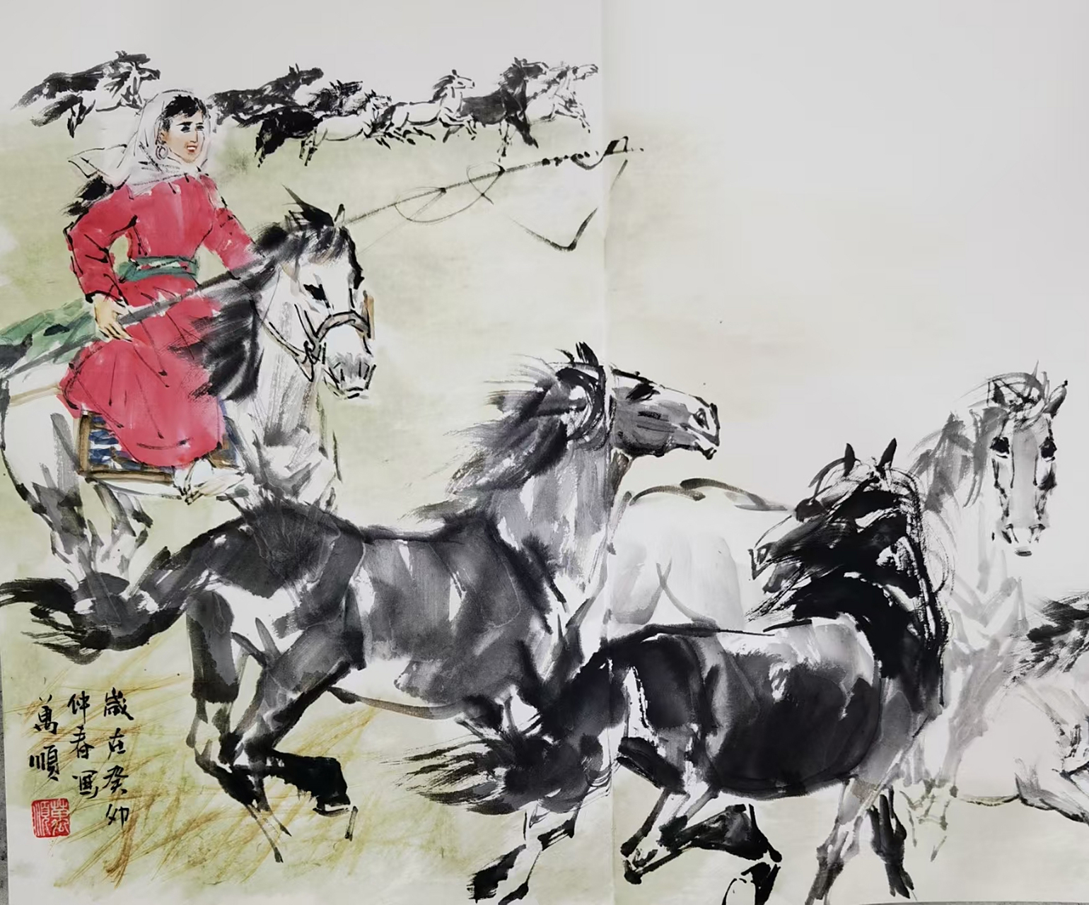 《诗人》  画 赵万顺  诗 顾向阳  何谓诗人  一个人活成 一场