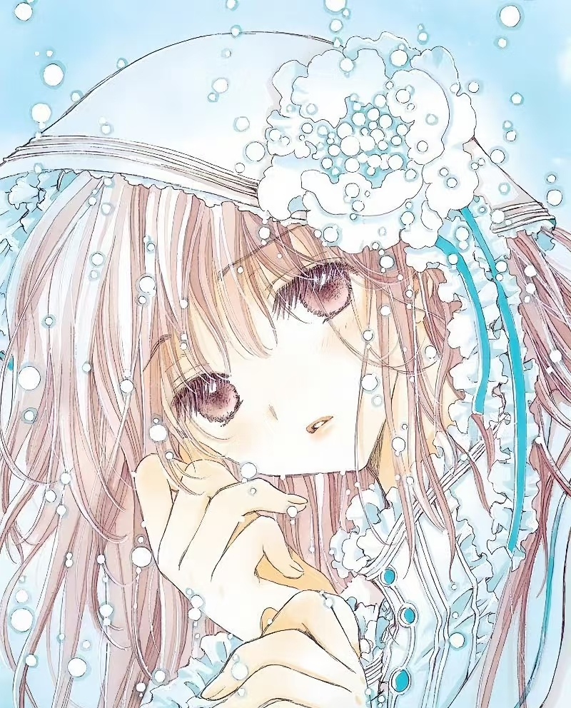 哇塞,雪中女孩,梦幻唯美,仿佛世界只剩下她一人,静静感受这雪天带来的