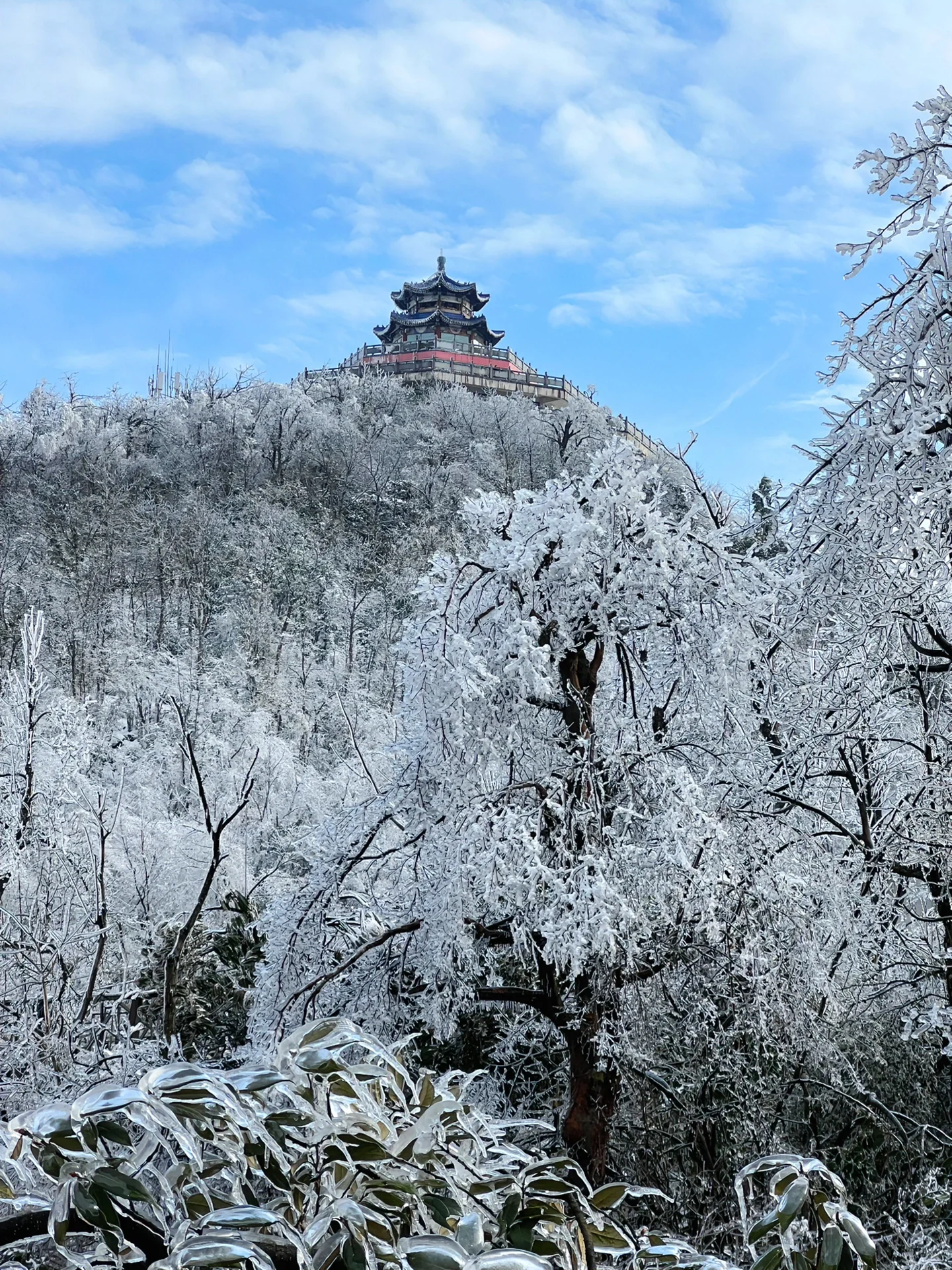 张家界雪景图片