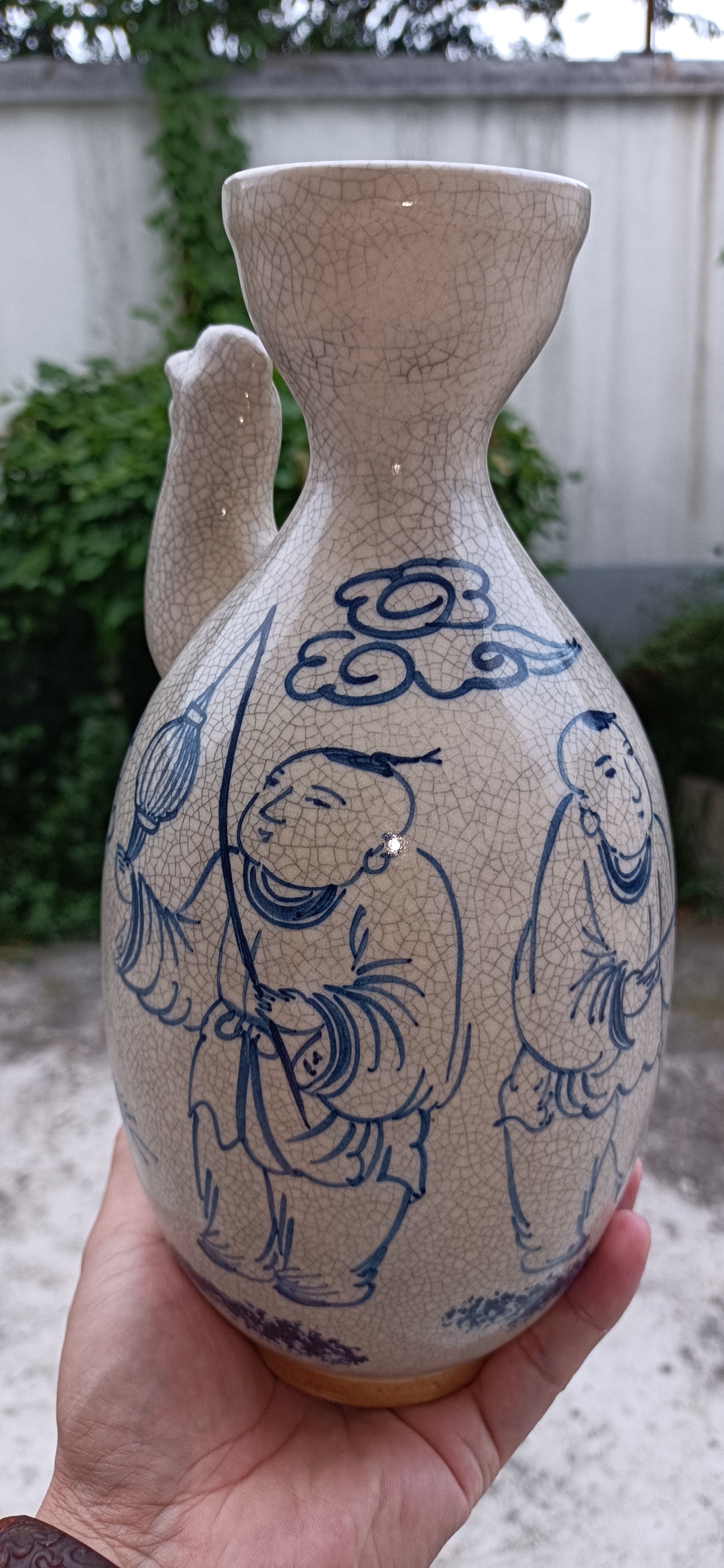 唐代青花邢窑蝉翼纹开片盈字款官窑鸡首壶 一眼千年