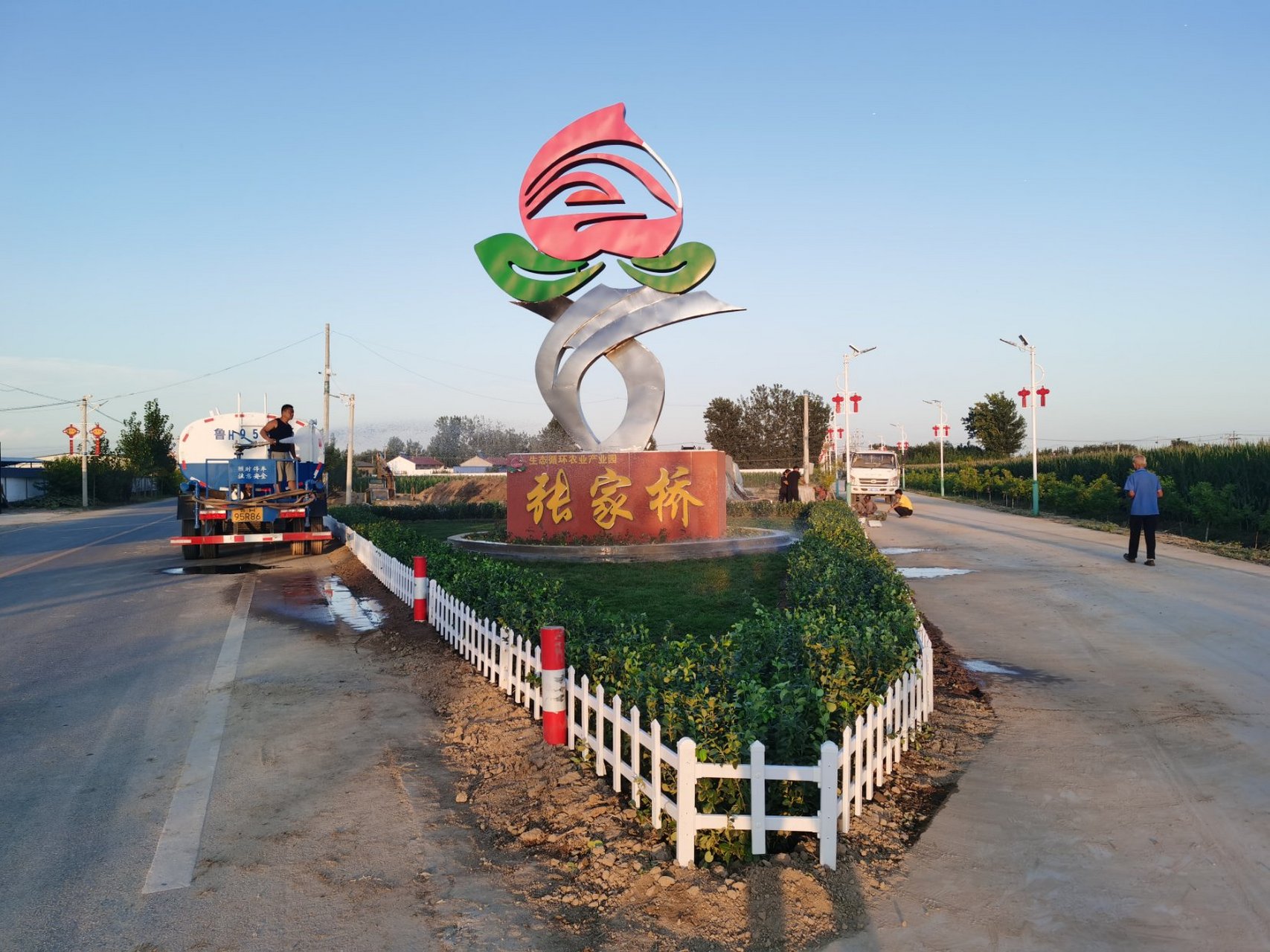 张家桥村村标,河北省衡水市阜城县崔庙镇张家桥