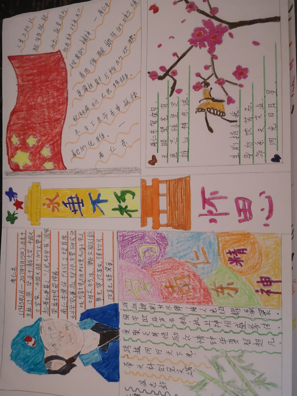 南仁东优秀手抄报