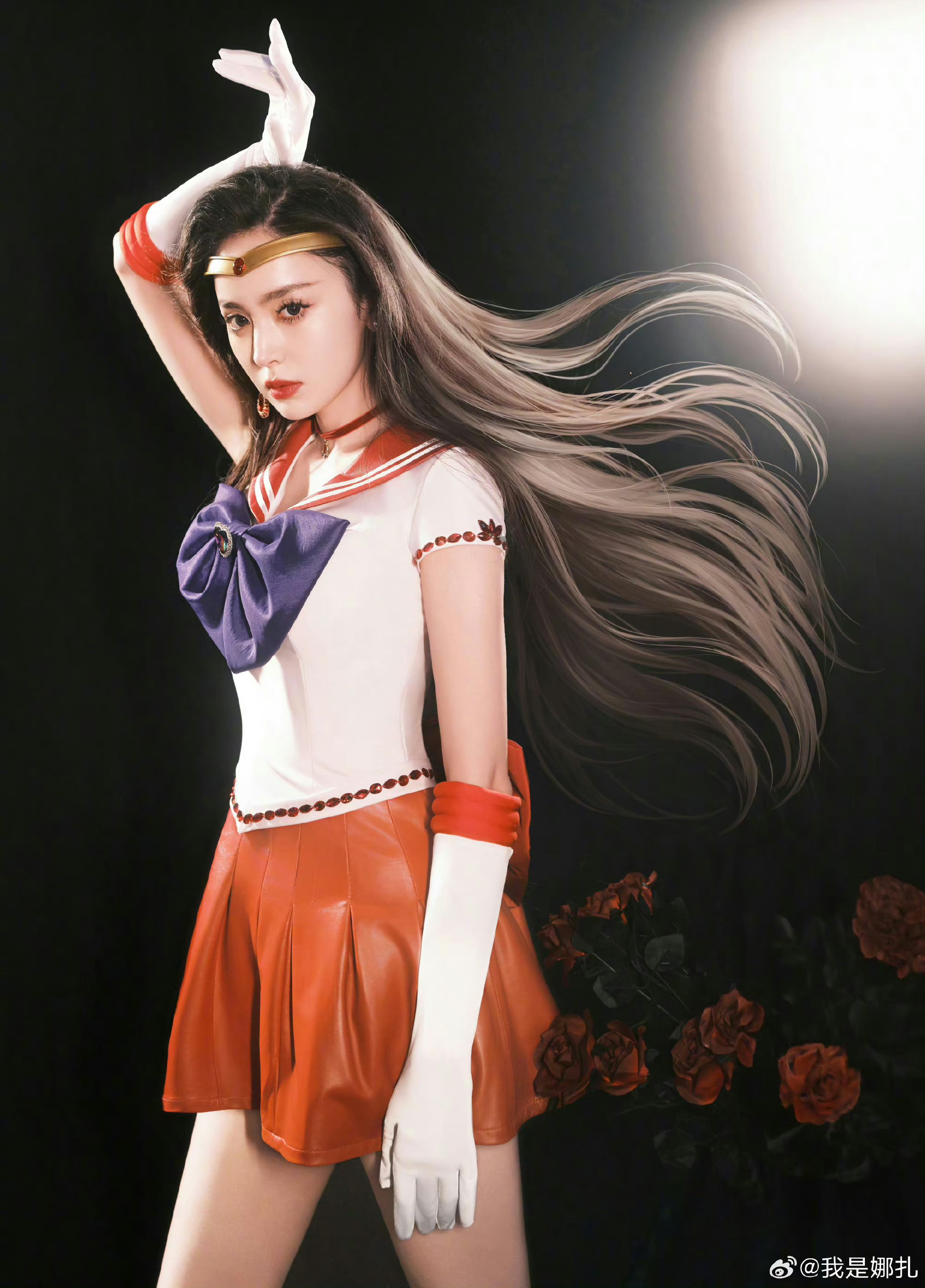 娜扎cos美少女战士,大长腿简直溢出屏幕,你觉得怎么样?