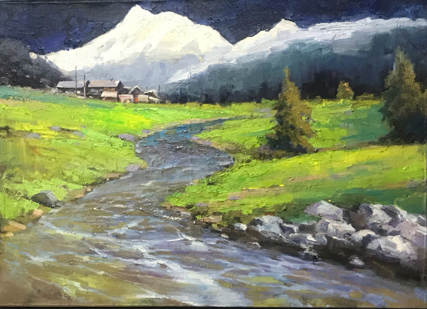 王志成原创油画《高原之春》系列之三