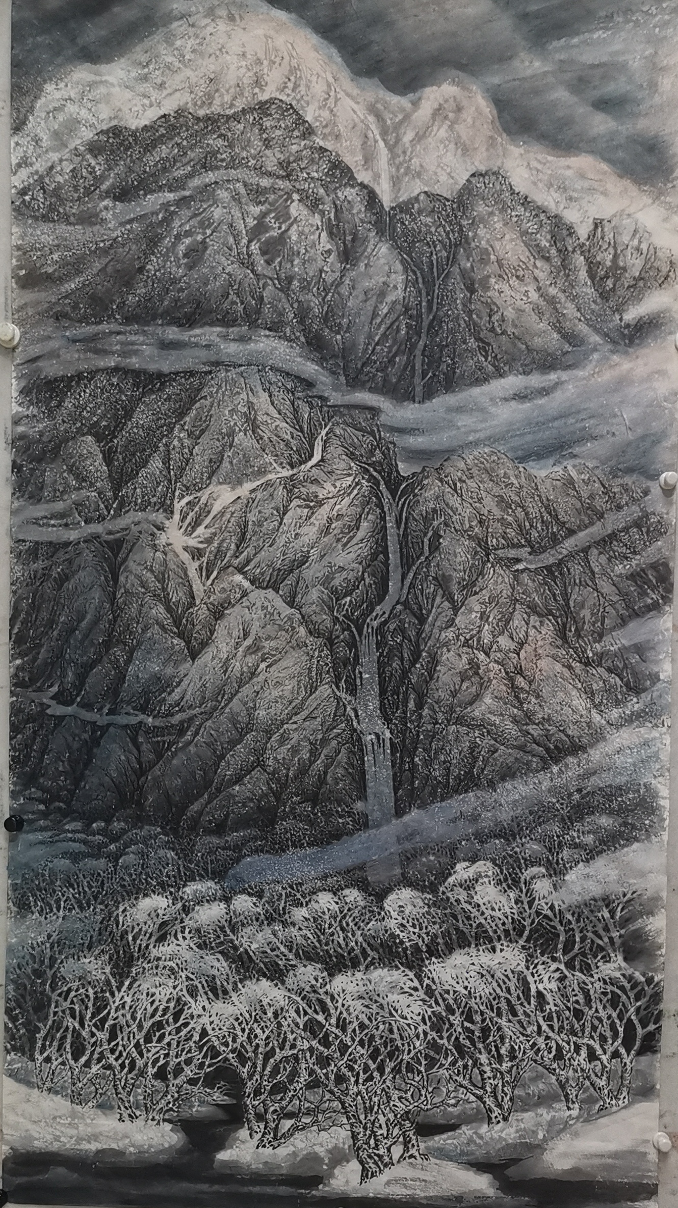 我的国画《长白山》系列