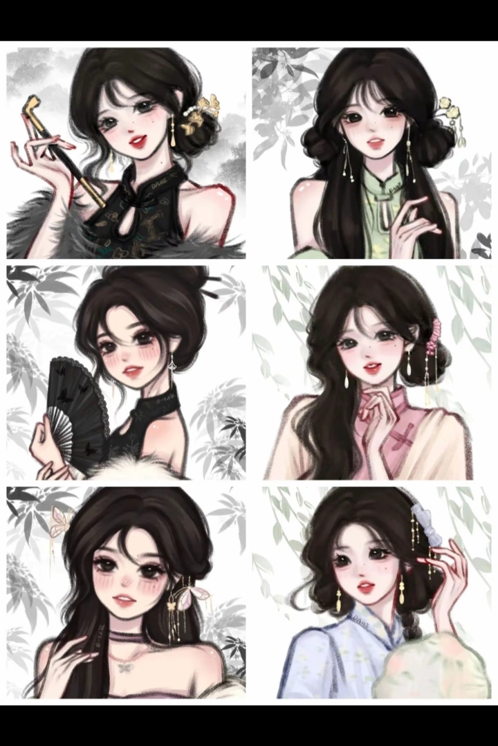 今日份古风美照,穿越千年的对望,我在画中赏花弄影.闺蜜头像一起换