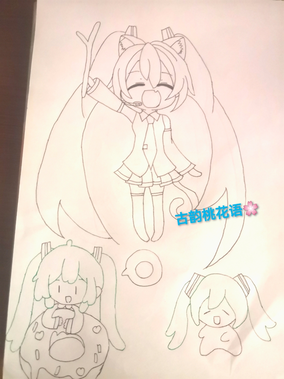 冰未来初音q版简笔画图片