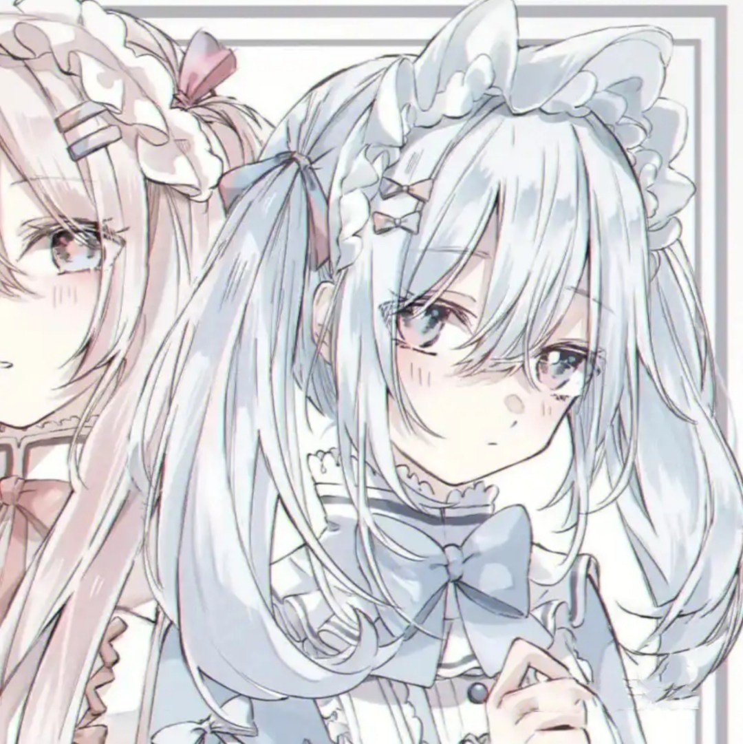 粉蓝色闺蜜头像一个赞拿