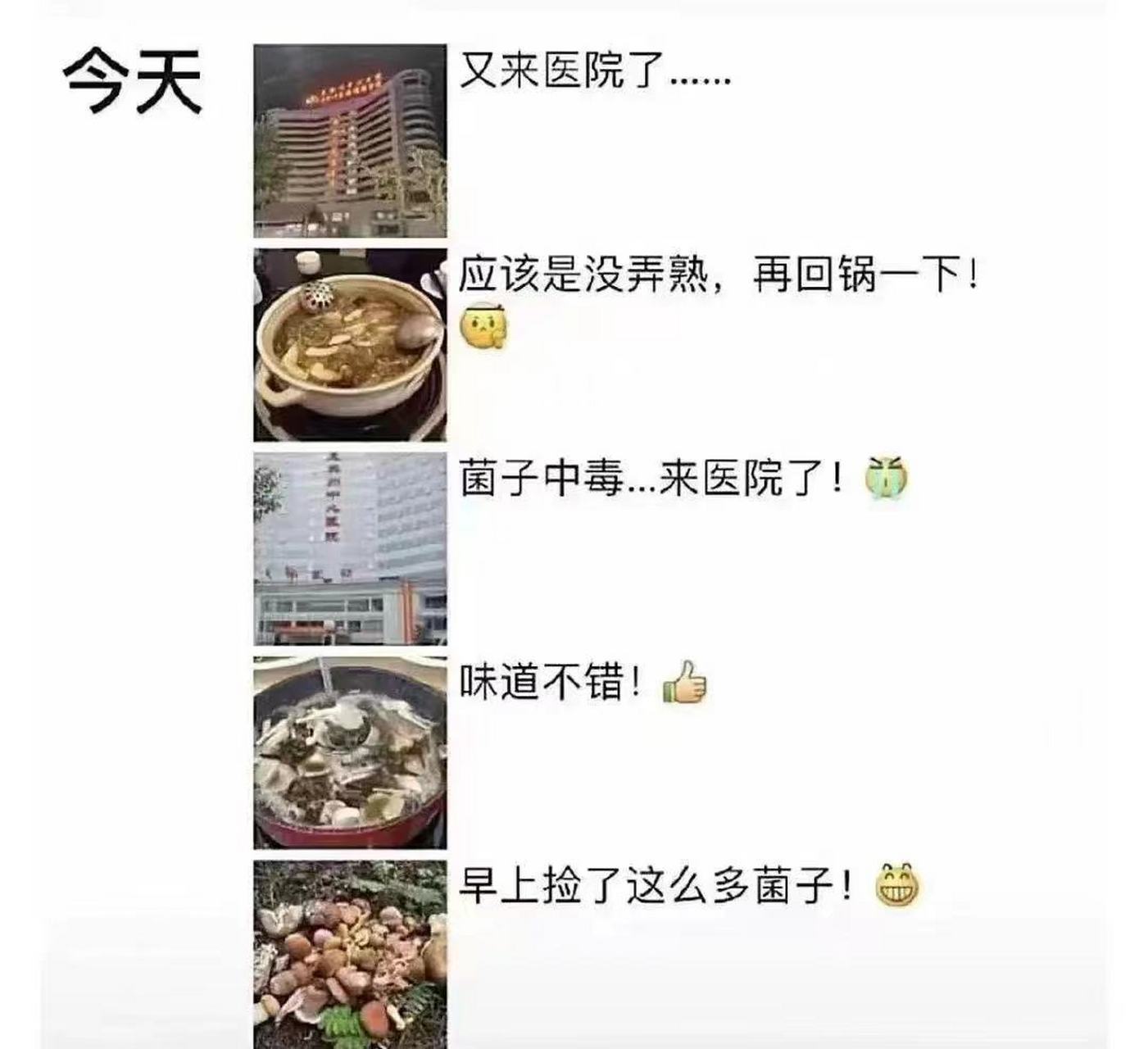 又到了采蘑菇～吃蘑菇～进医院的季节了.