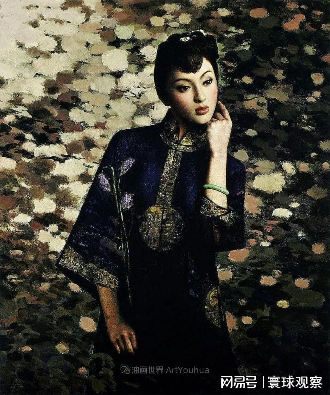 画家谢楚余先生的油画人物画的栩栩如生呼之欲出