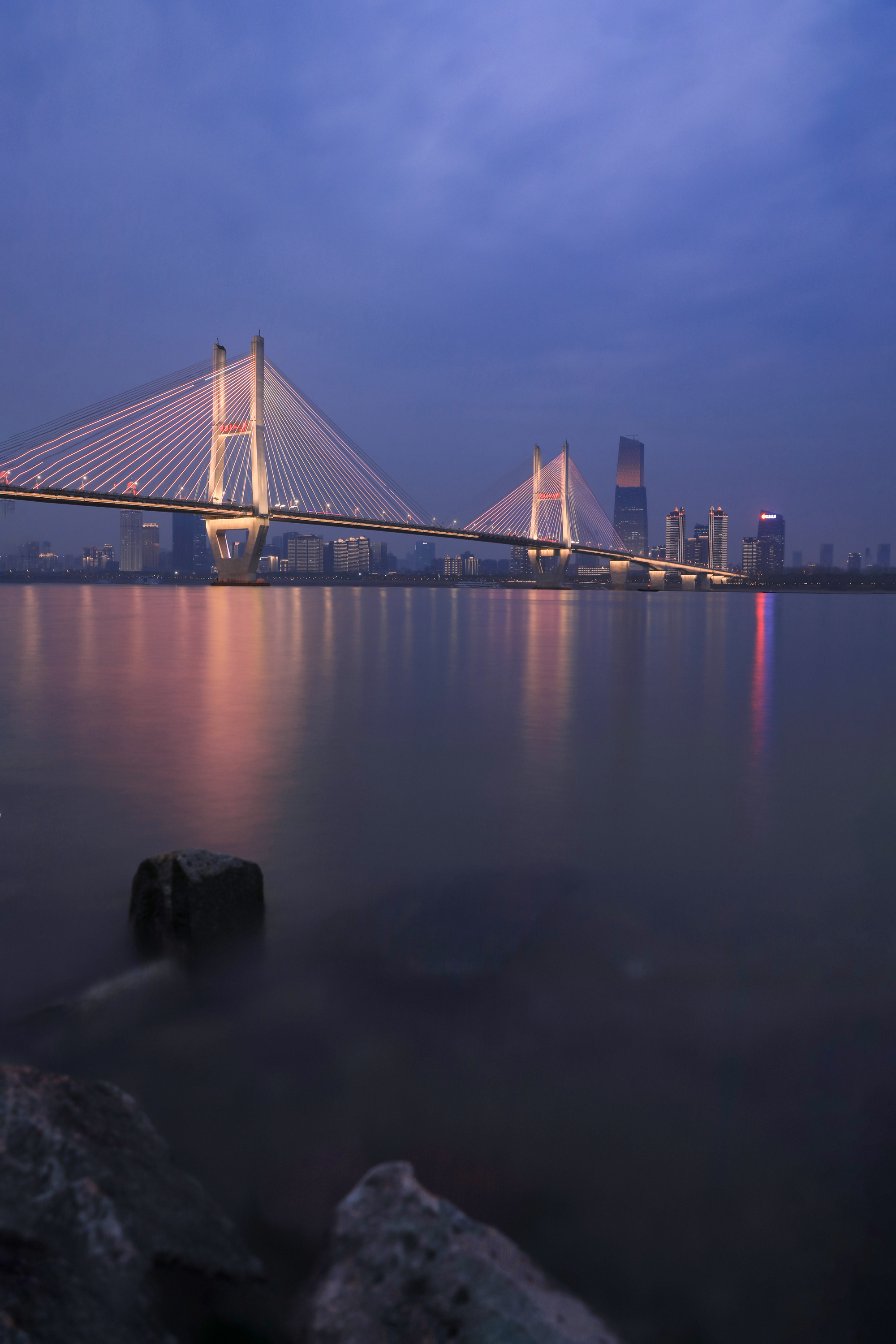 武汉长江二桥夜景图片