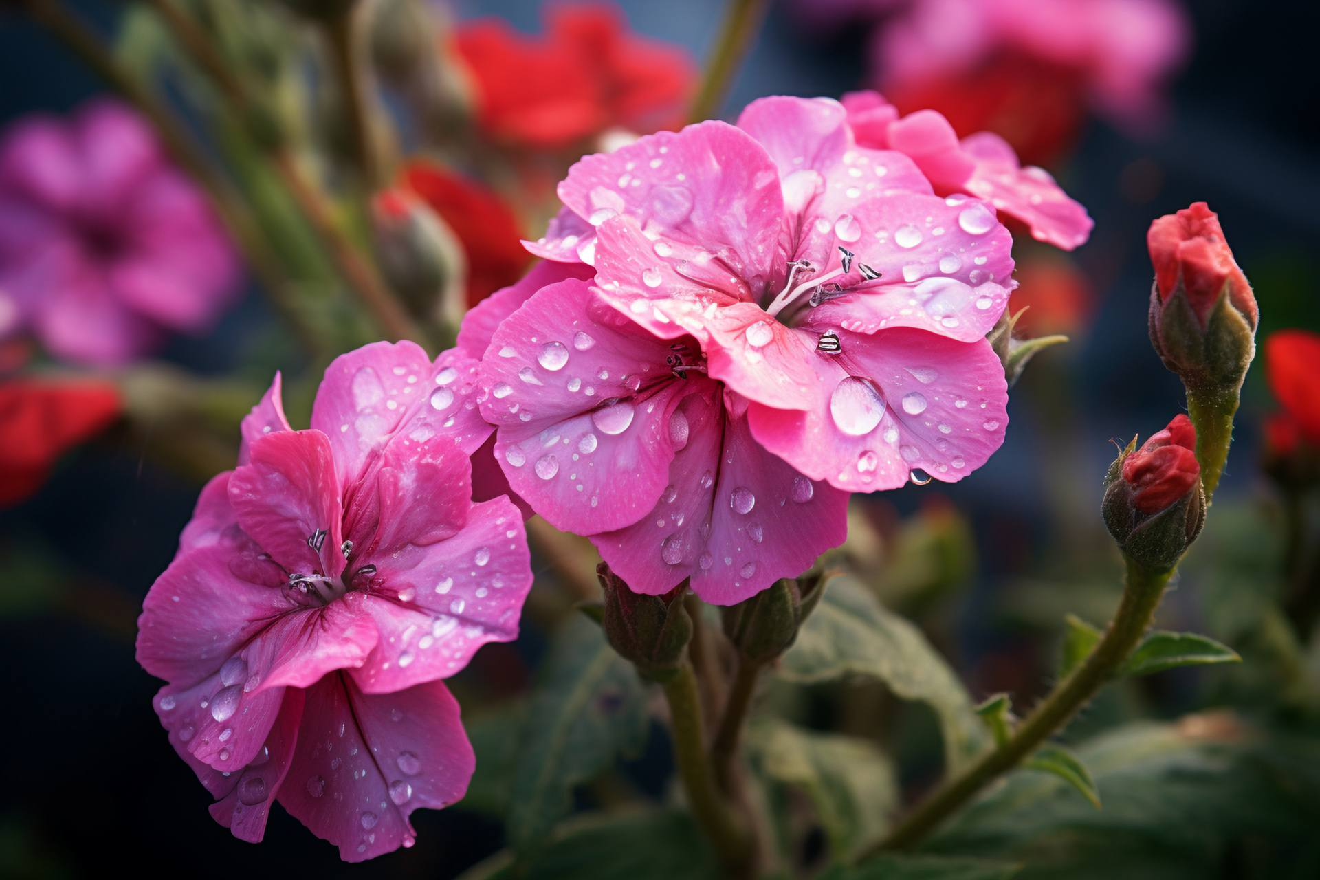 美丽花朵上晶莹碧透的小水珠  #唯美# #美景#  #唯美意境