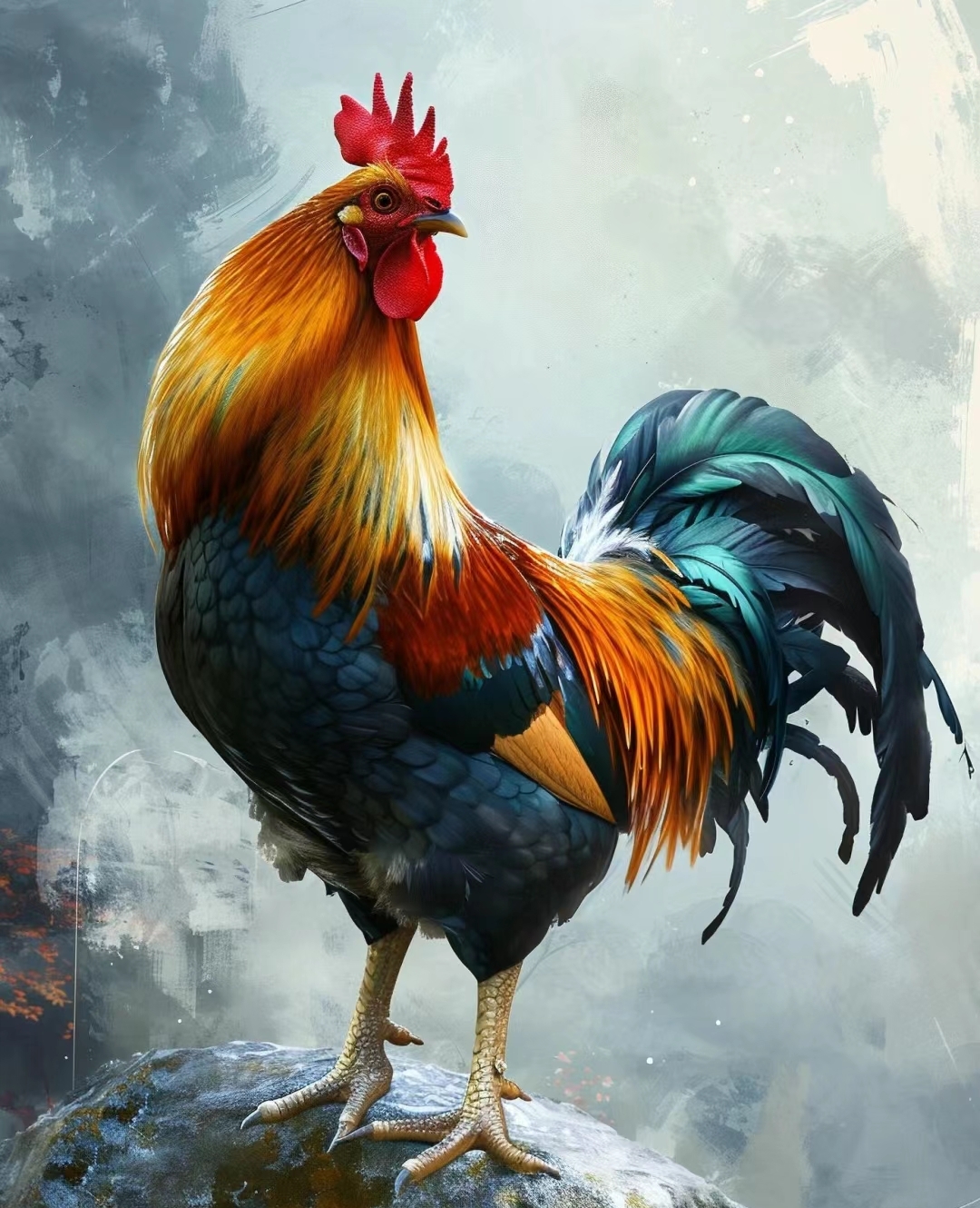 雄鸡报晓,"红"运当头.