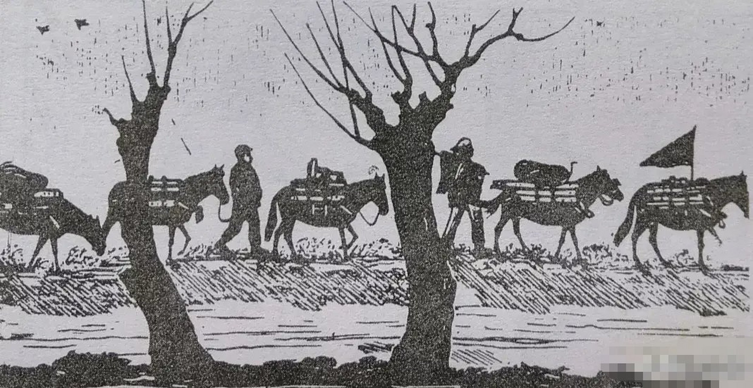 美术作品# "延安精神"美术作品系列(三十六),木刻版画《从敌后运焕创