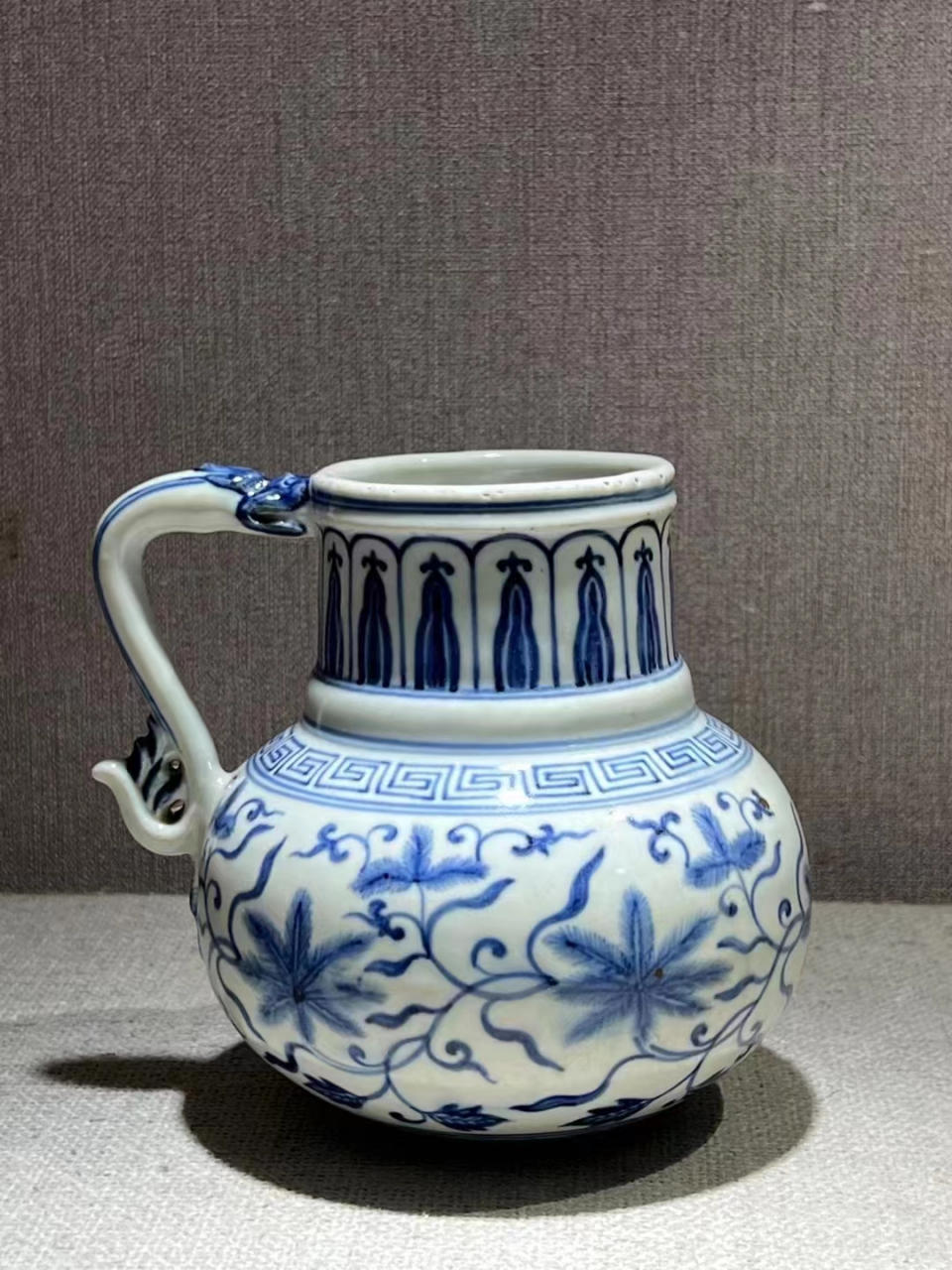 明永宣时期青花花浇 高15公分,全品完整