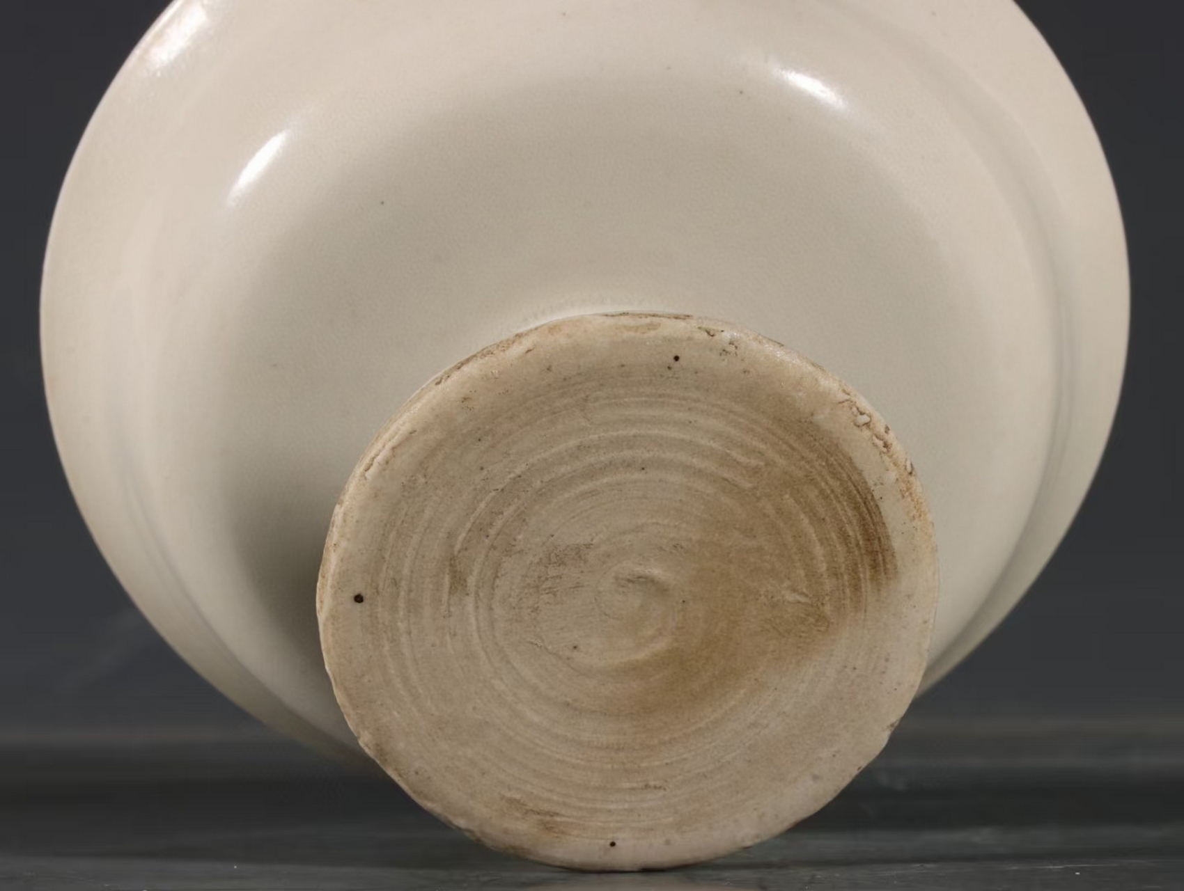 唐 邢窑隋白釉高足杯 高5.6口径9.3底径5公分