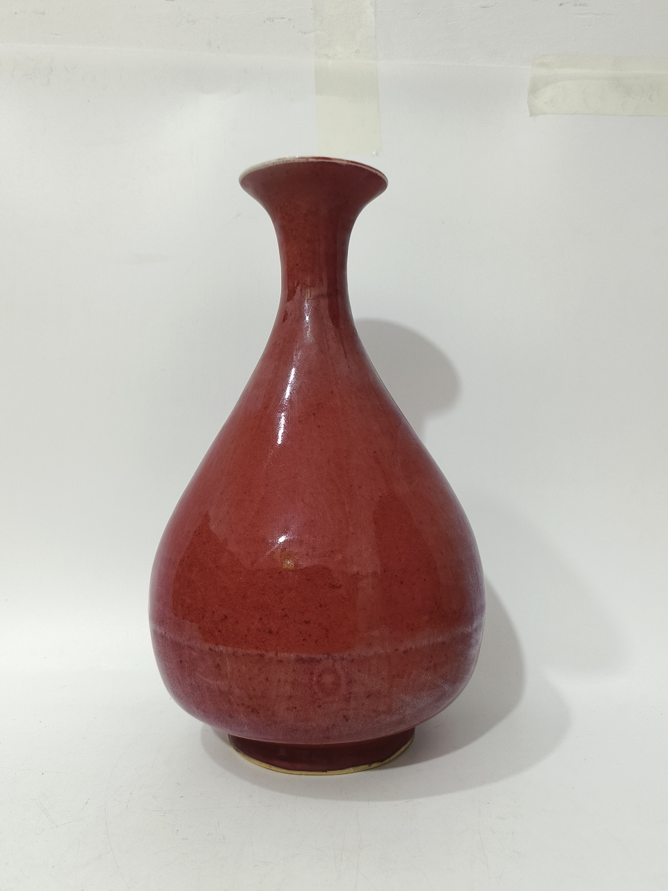 明代红釉玉壶春瓶