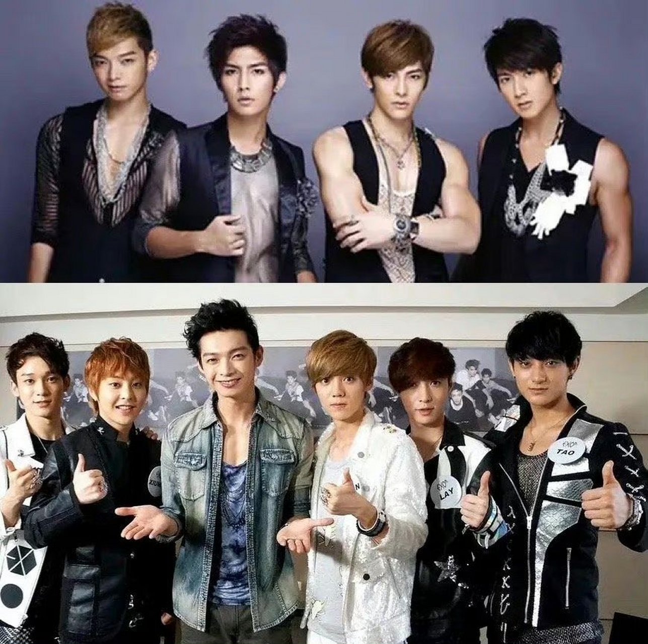 当辰亦儒和exo合照,身高优势好大啊.