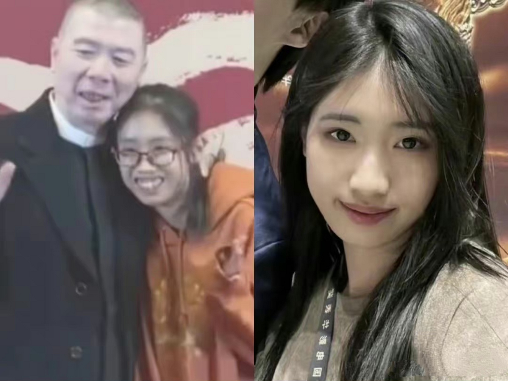 冯小刚女儿颜值变化,女大十八变.