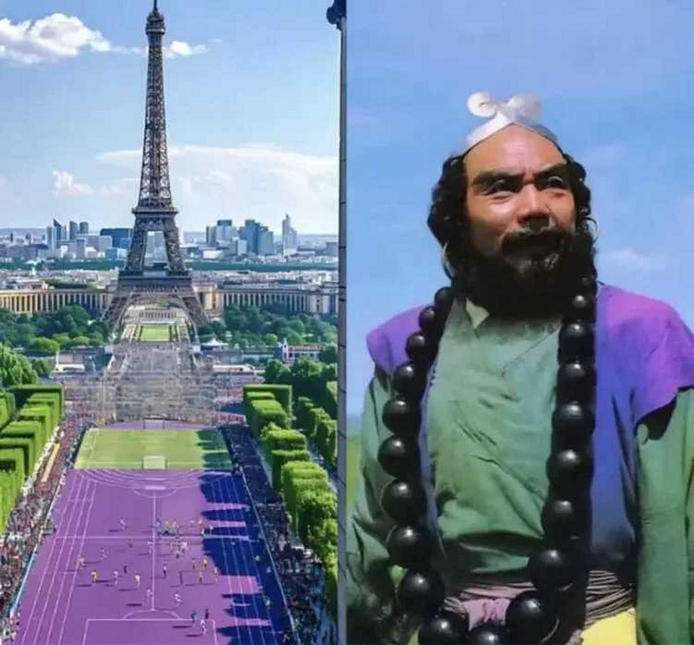 沙僧的衣服放到现在看也很时尚.