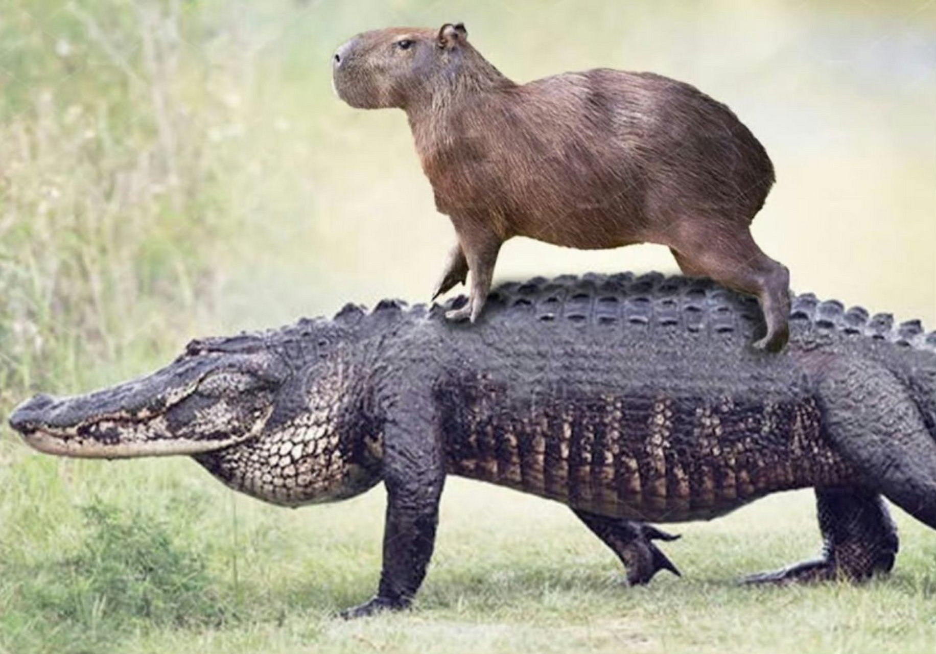 水豚真的非常热衷于叠叠乐.