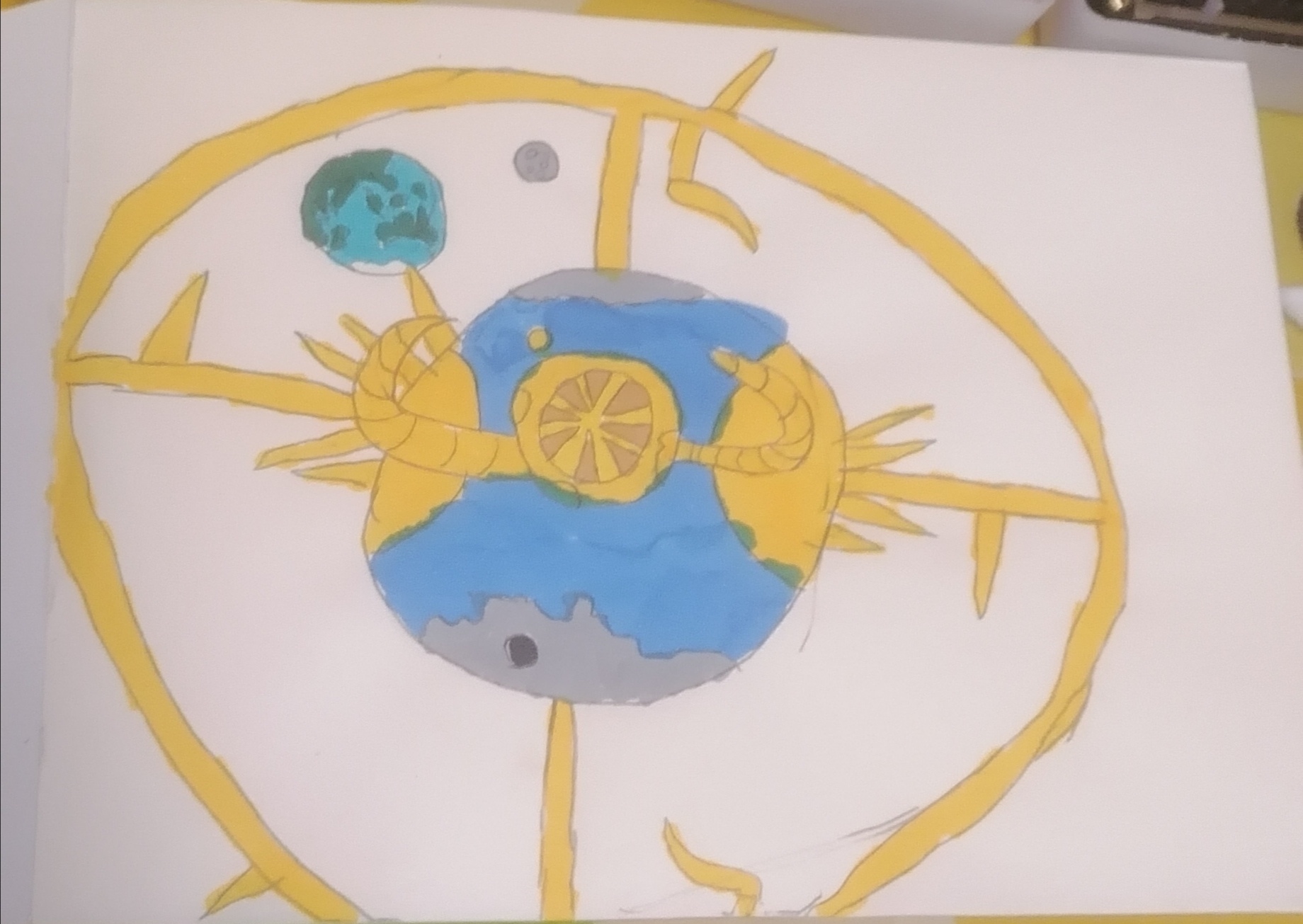 看看我儿子亲手绘画的宇宙大帝,怎么,是不是很惊人!