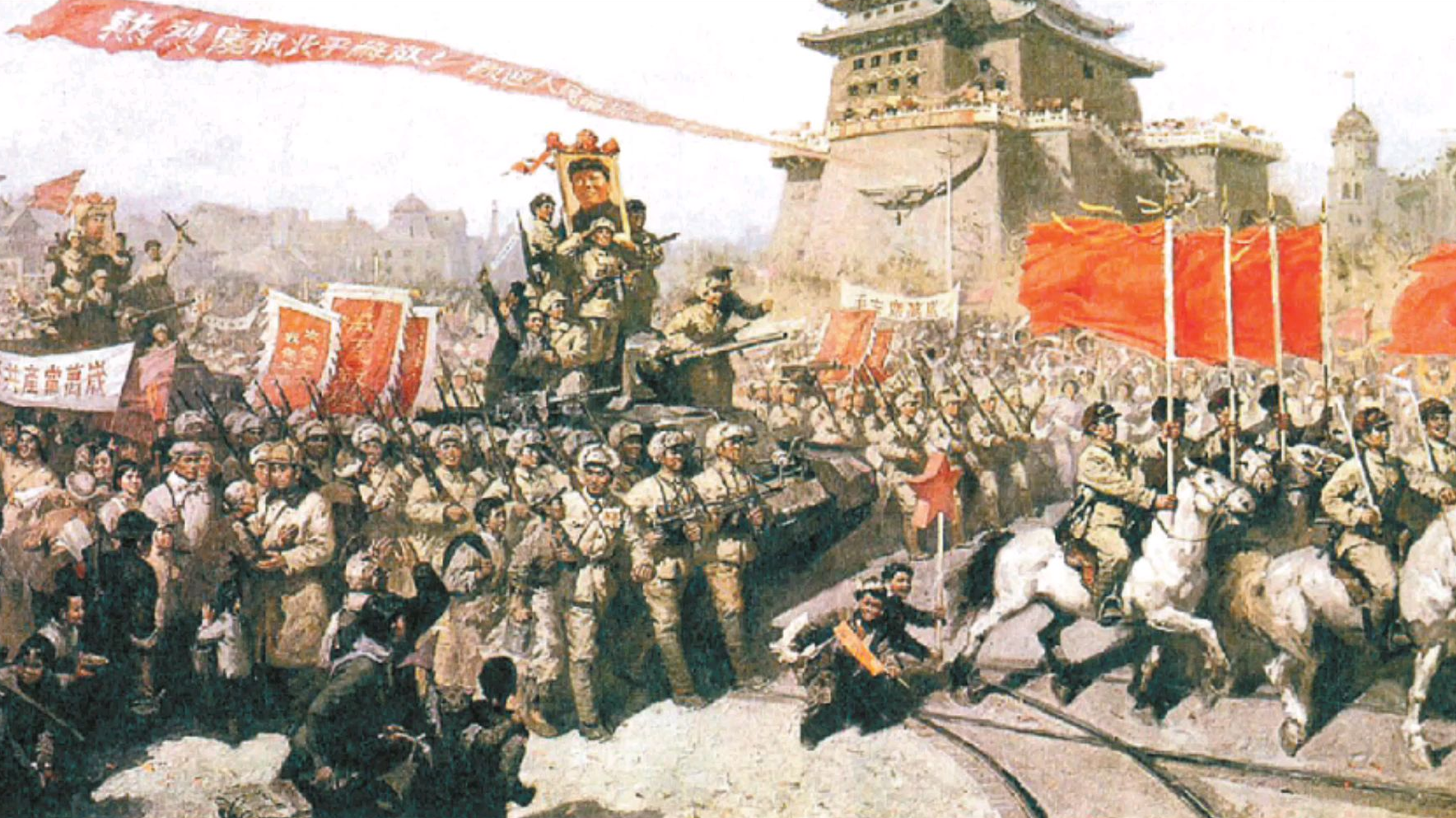 策马北上驱倭寇,挥师南下换人间. 铁血军魂固国泰,盛世中华续长安!