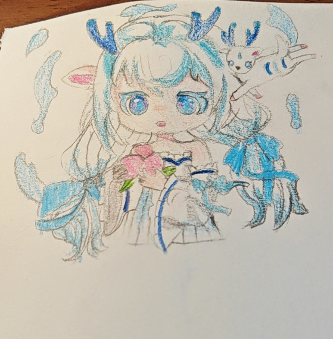 新画稿又来啦艾比拟人q版手绘