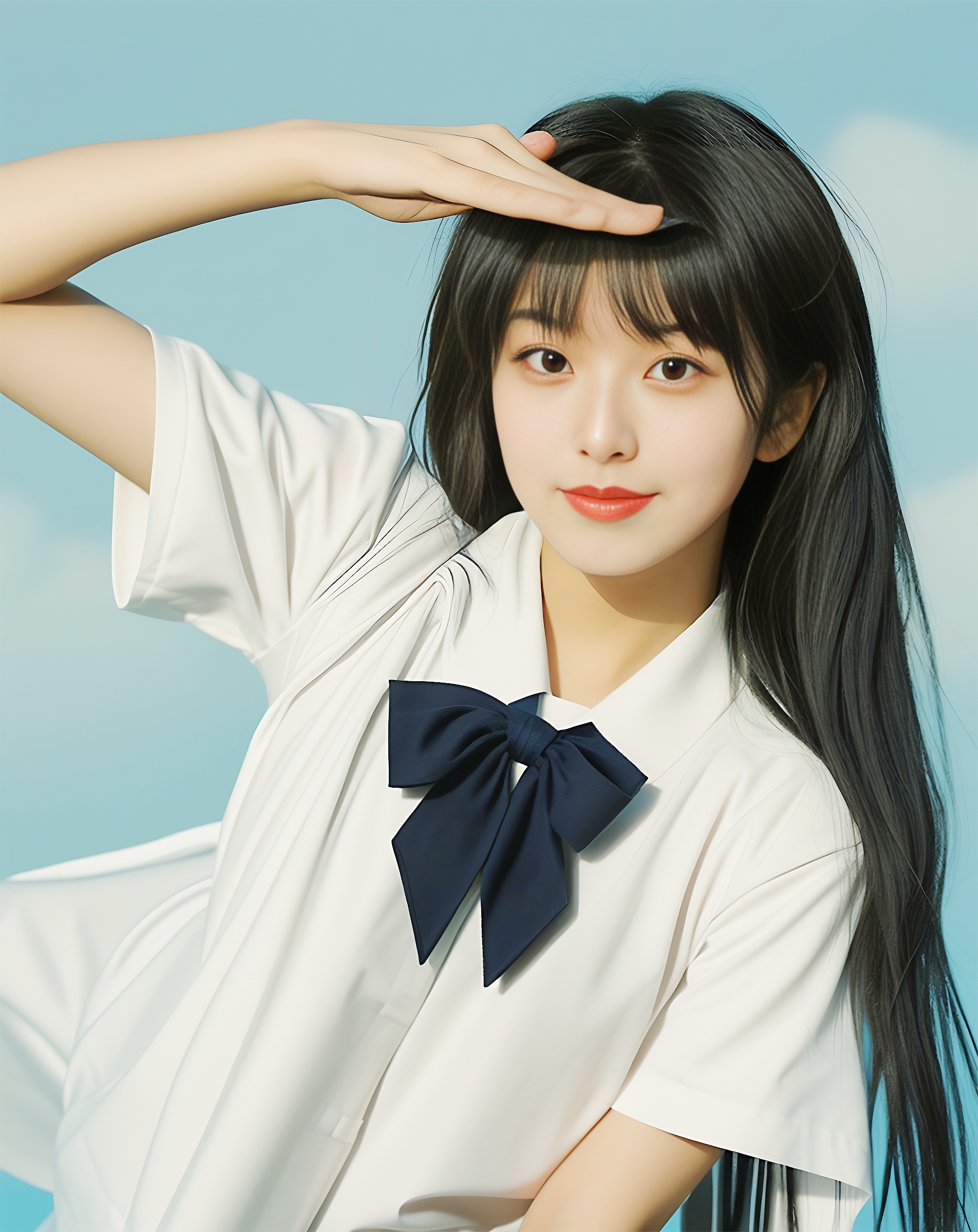 "青春如蓝天般纯净,如少女般灵动.