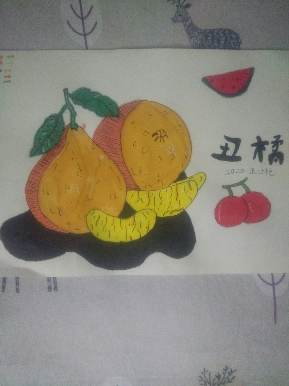 丑橘不就是要画得丑吗?